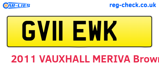 GV11EWK are the vehicle registration plates.