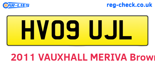 HV09UJL are the vehicle registration plates.