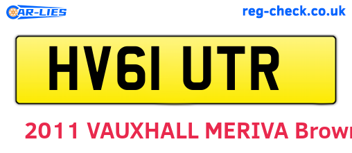 HV61UTR are the vehicle registration plates.