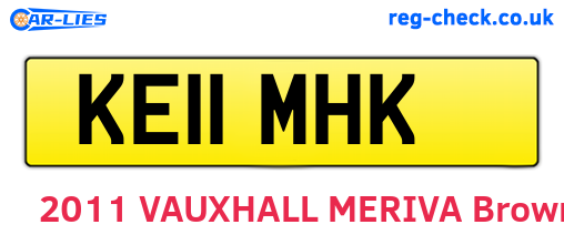 KE11MHK are the vehicle registration plates.