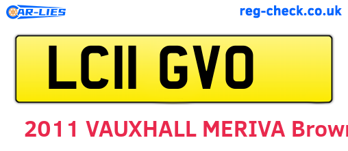 LC11GVO are the vehicle registration plates.