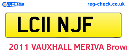 LC11NJF are the vehicle registration plates.