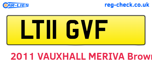 LT11GVF are the vehicle registration plates.