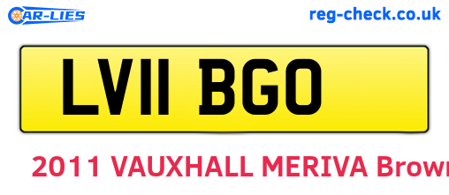 LV11BGO are the vehicle registration plates.