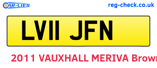 LV11JFN are the vehicle registration plates.