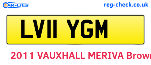 LV11YGM are the vehicle registration plates.