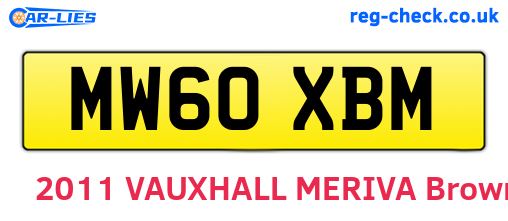 MW60XBM are the vehicle registration plates.