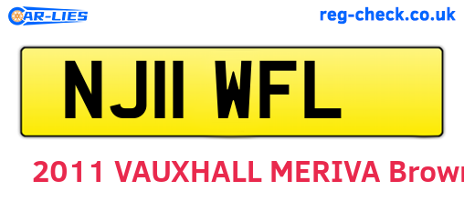 NJ11WFL are the vehicle registration plates.