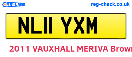 NL11YXM are the vehicle registration plates.