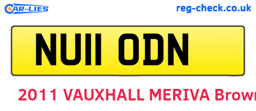 NU11ODN are the vehicle registration plates.