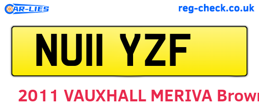 NU11YZF are the vehicle registration plates.