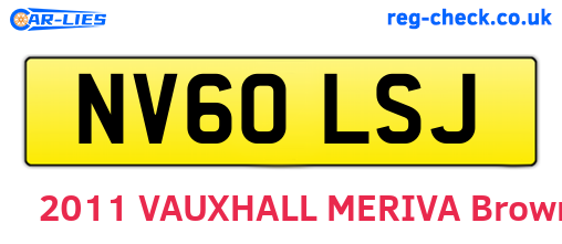 NV60LSJ are the vehicle registration plates.