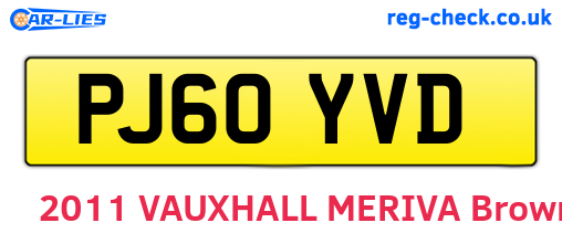 PJ60YVD are the vehicle registration plates.