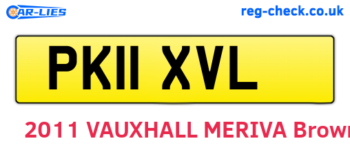 PK11XVL are the vehicle registration plates.