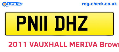 PN11DHZ are the vehicle registration plates.