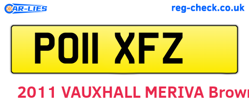PO11XFZ are the vehicle registration plates.