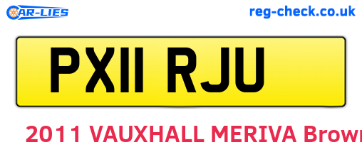 PX11RJU are the vehicle registration plates.