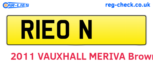 R1EON are the vehicle registration plates.
