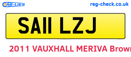 SA11LZJ are the vehicle registration plates.