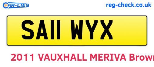 SA11WYX are the vehicle registration plates.