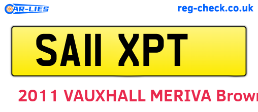 SA11XPT are the vehicle registration plates.