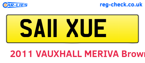 SA11XUE are the vehicle registration plates.