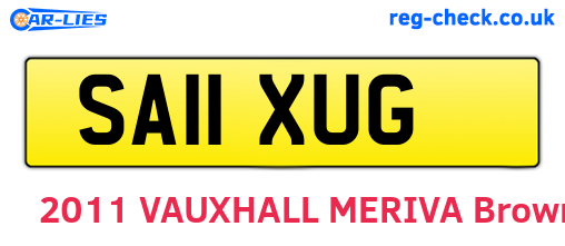 SA11XUG are the vehicle registration plates.