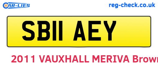 SB11AEY are the vehicle registration plates.