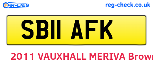 SB11AFK are the vehicle registration plates.