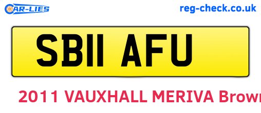 SB11AFU are the vehicle registration plates.