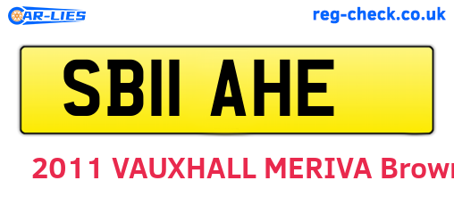 SB11AHE are the vehicle registration plates.