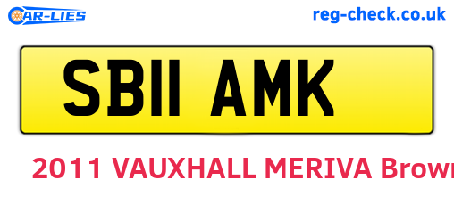 SB11AMK are the vehicle registration plates.