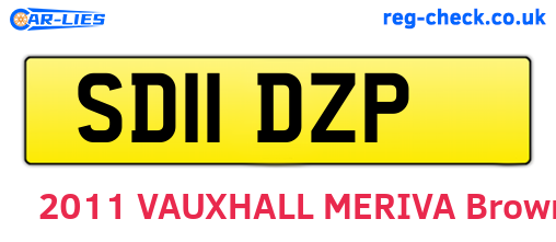 SD11DZP are the vehicle registration plates.