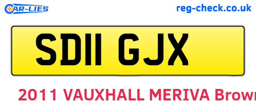 SD11GJX are the vehicle registration plates.