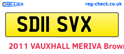 SD11SVX are the vehicle registration plates.