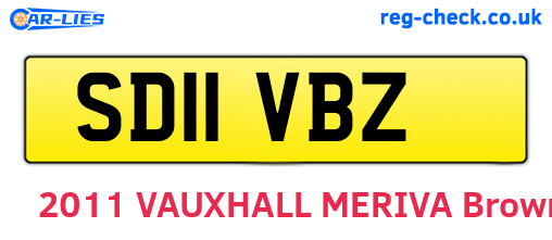 SD11VBZ are the vehicle registration plates.