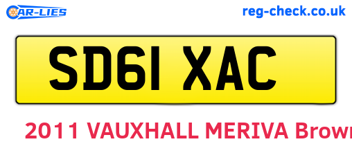 SD61XAC are the vehicle registration plates.