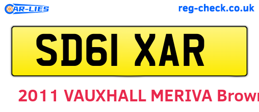 SD61XAR are the vehicle registration plates.
