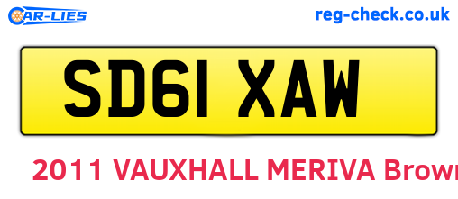 SD61XAW are the vehicle registration plates.