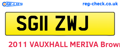SG11ZWJ are the vehicle registration plates.
