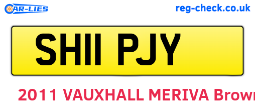 SH11PJY are the vehicle registration plates.