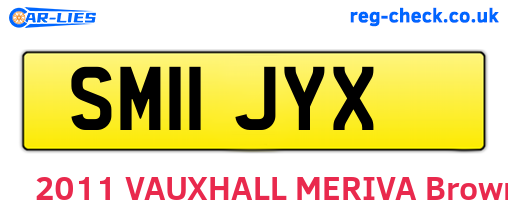 SM11JYX are the vehicle registration plates.