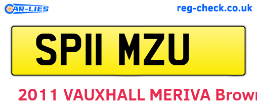 SP11MZU are the vehicle registration plates.