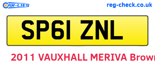 SP61ZNL are the vehicle registration plates.