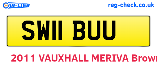 SW11BUU are the vehicle registration plates.