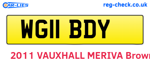 WG11BDY are the vehicle registration plates.