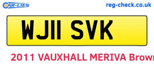 WJ11SVK are the vehicle registration plates.