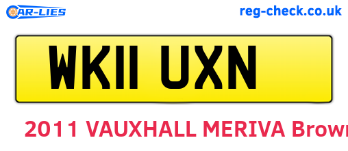 WK11UXN are the vehicle registration plates.