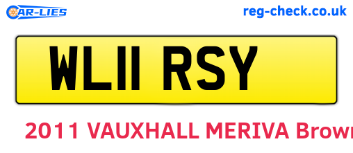 WL11RSY are the vehicle registration plates.