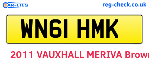 WN61HMK are the vehicle registration plates.